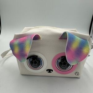 Purse Pets Interactive Puppy Crossbody Bag White Rainbow Ears Tested Works